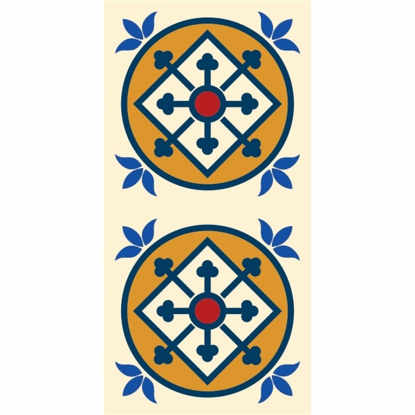 Set stickere autocolante faianta decorativa 20cm x 40cm model multicolor decorativ 15