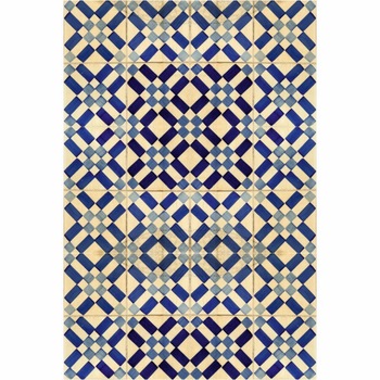 Set stickere autocolante faianta decorativa 20cm x 30cm model vintage crem cu albastru Set stickere autocolante faianta decorativa 20cm x 30cm model vintage crem cu albastru