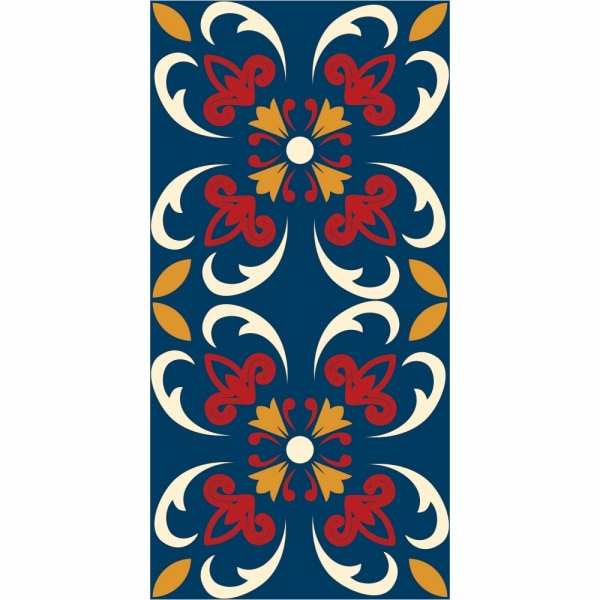 Set stickere autocolante faianta decorativa 20cm x 40cm model roman bleumarin