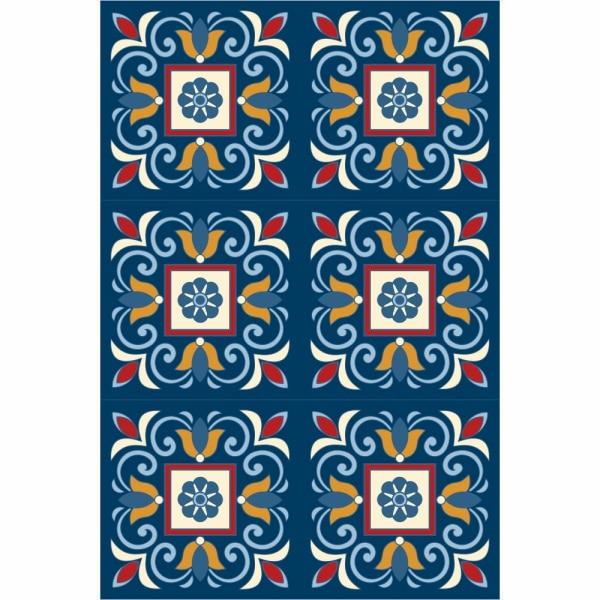 Set stickere autocolante faianta decorativa 20cm x 30cm model multicolor deco 2