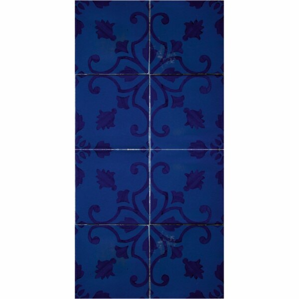 Set stickere autocolante faianta decorativa 20cm x 40cm model vintage albastru