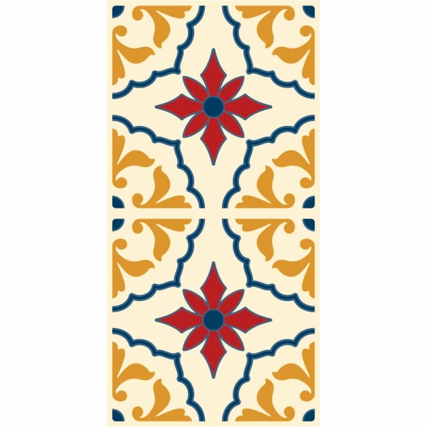 Set stickere autocolante faianta decorativa 20cm x 40cm model roman galben