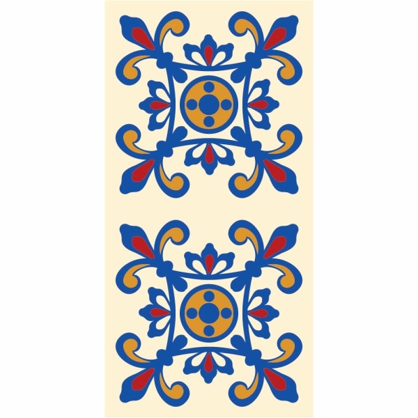 Set stickere autocolante faianta decorativa 20cm x 40cm model multicolor deco 13