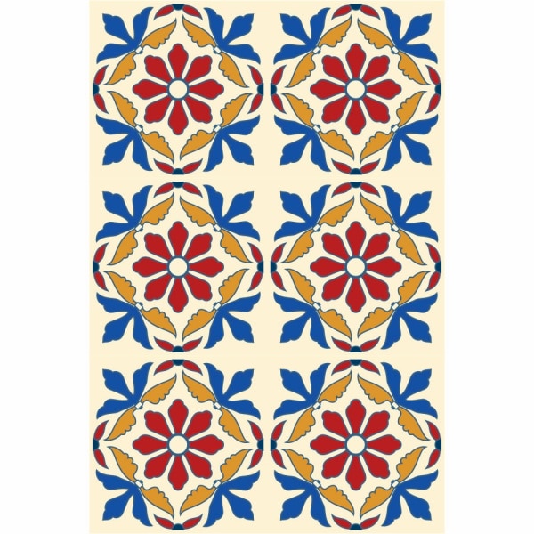 Set stickere autocolante faianta decorativa 20cm x 30cm model multicolor deco 1