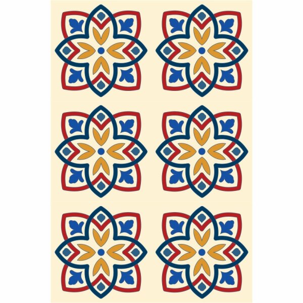 Set stickere autocolante faianta decorativa 20cm x 30cm model multicolor deco 6