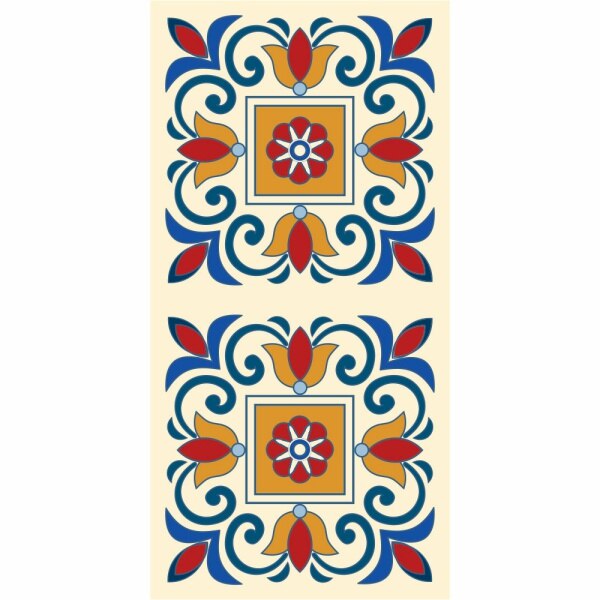 Set stickere autocolante faianta decorativa 20cm x 40cm model multicolor deco 7
