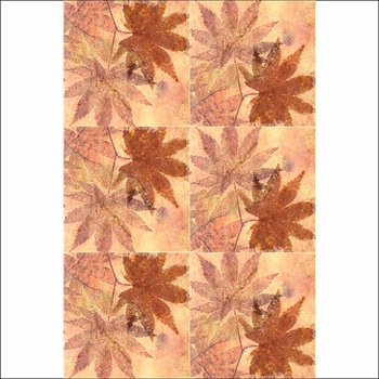 Set stickere autocolante faianta decorativa 20cm x 30cm model frunze maro Set stickere autocolante faianta decorativa 20cm x 30cm model frunze maro
