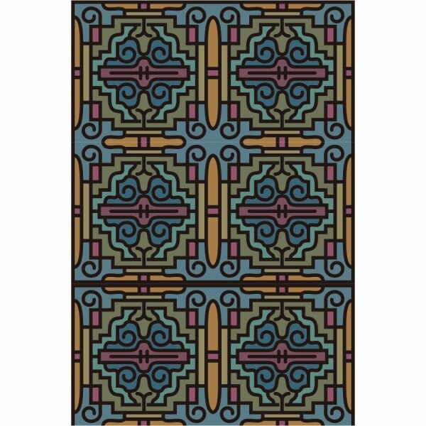 Set stickere autocolante faianta decorativa 20cm x 30cm model retro multicolor 4