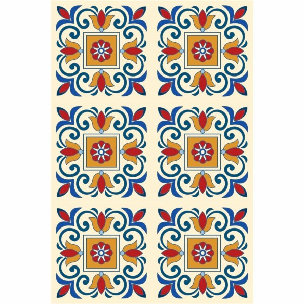Set stickere autocolante faianta decorativa 20cm x 30cm model multicolor deco 7