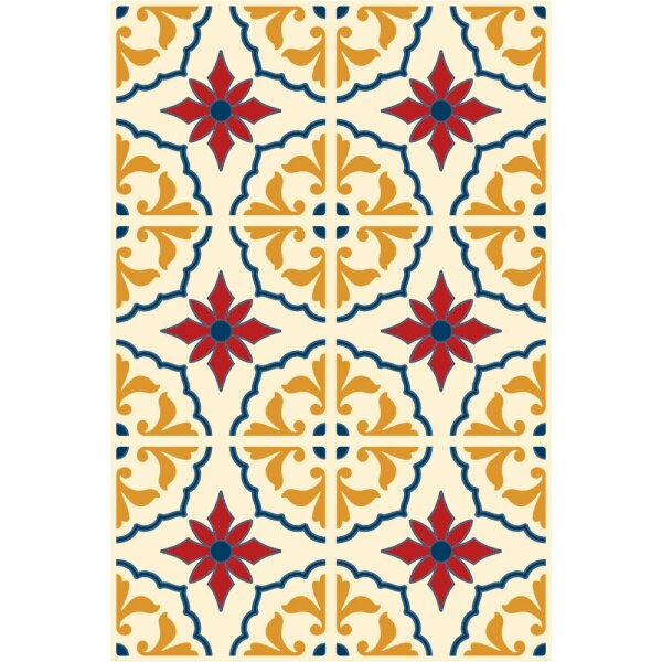 Set stickere autocolante faianta decorativa 20cm x 30cm model multicolor decorativ 6
