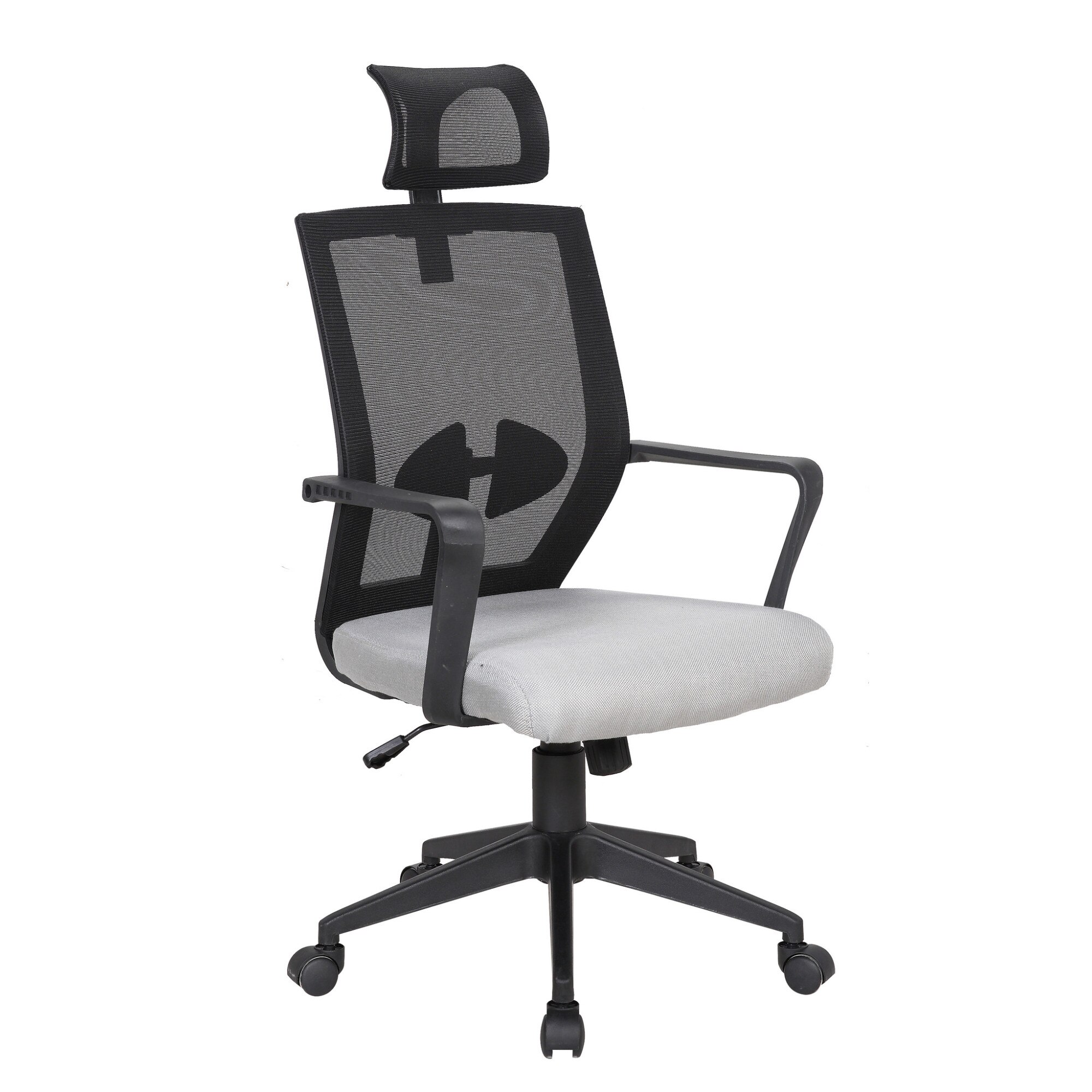 Scaun directorial TIMON, Negru/Gri, Mesh/Textil