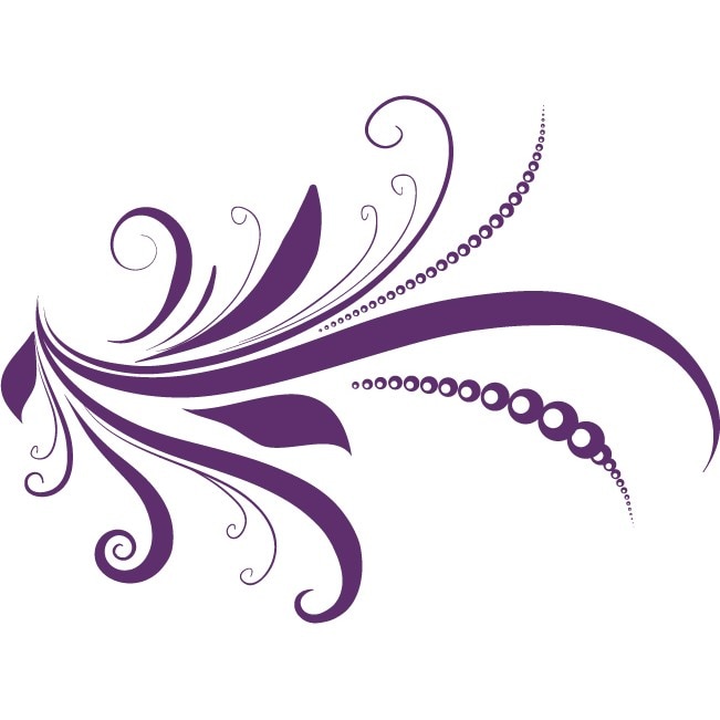 Flori cu margele - Sticker Decorativ - Indigo - 113 x 83 cm