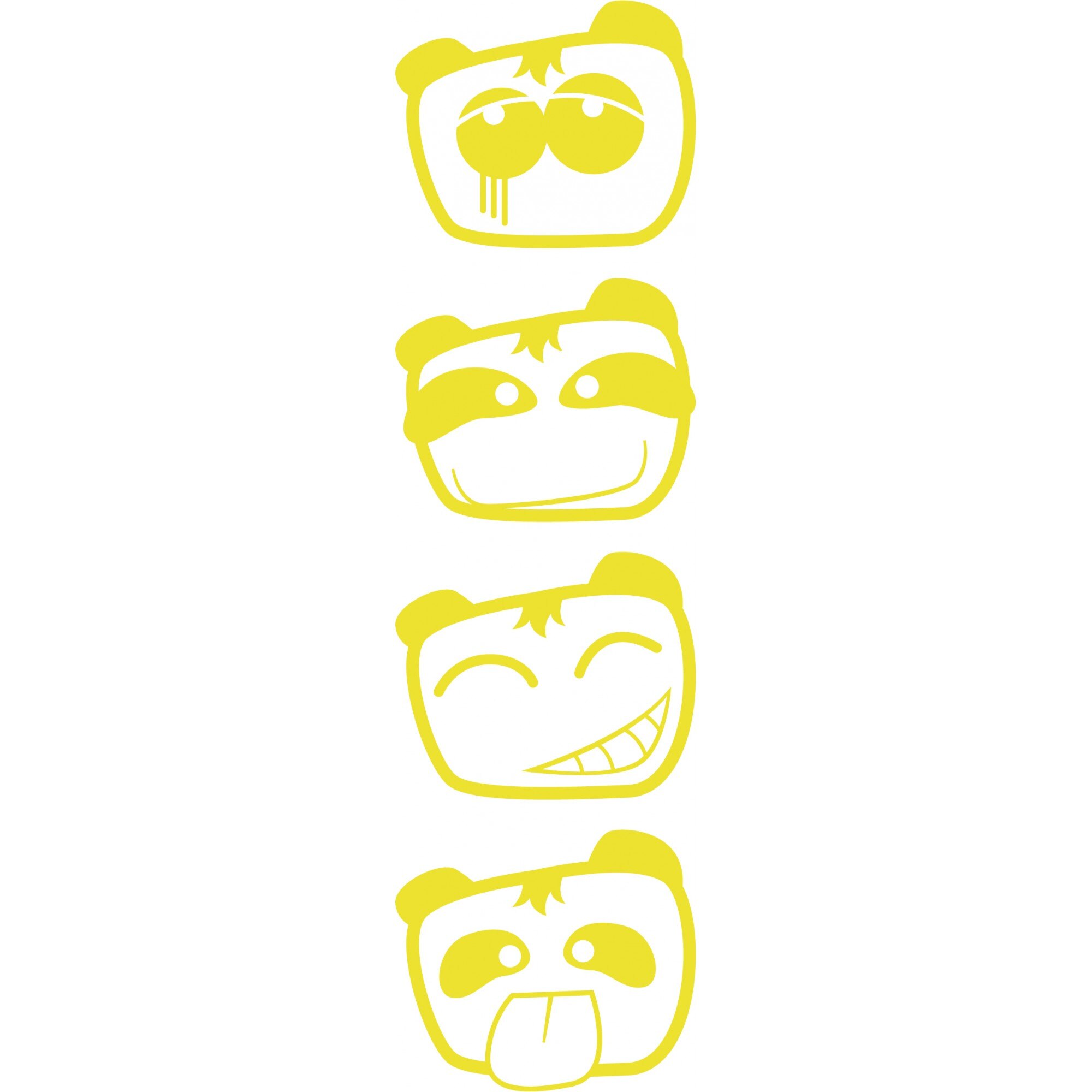 Sticker auto - Dispozitii 2 (pachet) - Lemon - 4buc 10x8 cm