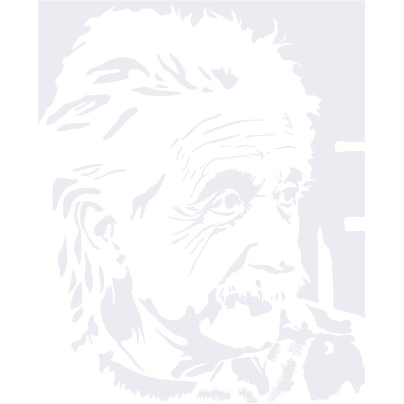 Albert Einstein - Sticker Decorativ - Alb polar - 83 x 102 cm