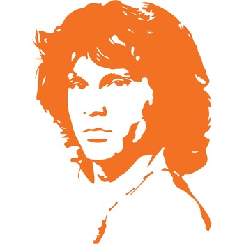 Jim Morrison - Sticker Decorativ - Portocaliu - 110 x 150 cm Jim Morrison - Sticker Decorativ - Portocaliu - 110 x 150 cm