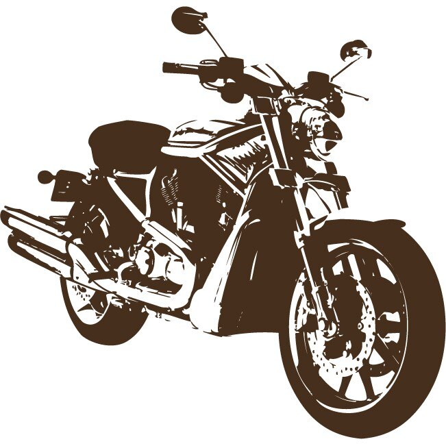 Motocicleta - Sticker Decorativ - Choco - 85 x 83 cm