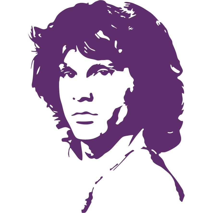 Jim Morrison - Sticker Decorativ - Indigo - 83 x 113 cm
