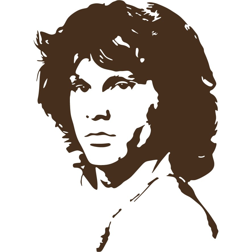 Jim Morrison - Sticker Decorativ - Choco - 83 x 113 cm