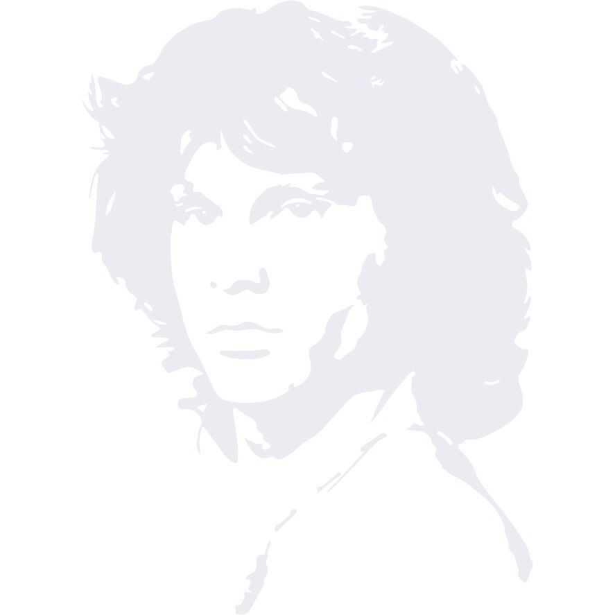Jim Morrison - Sticker Decorativ - Alb polar - 110 x 150 cm