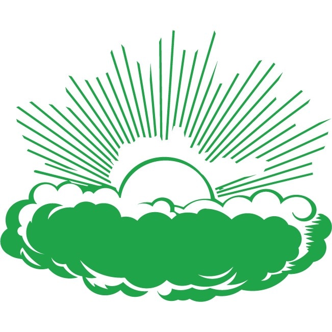 Soare pentru zile negre - Sticker Decorativ - Verde - 102 x 83 cm