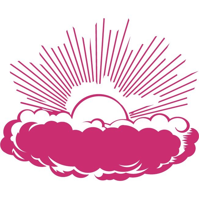 Soare pentru zile negre - Sticker Decorativ - Magenta - 102 x 83 cm