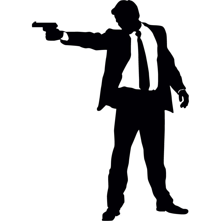 Asasinul - Sticker Decorativ - Negru - 83 x 117 cm