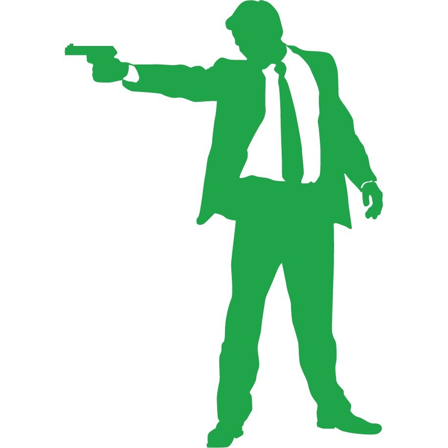 Asasinul - Sticker Decorativ - Verde - 83 x 117 cm