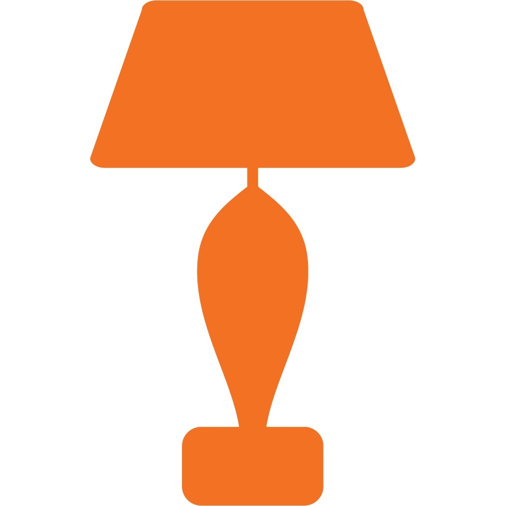 Lampa - Sticker Decorativ - Portocaliu - 85 x 133 cm