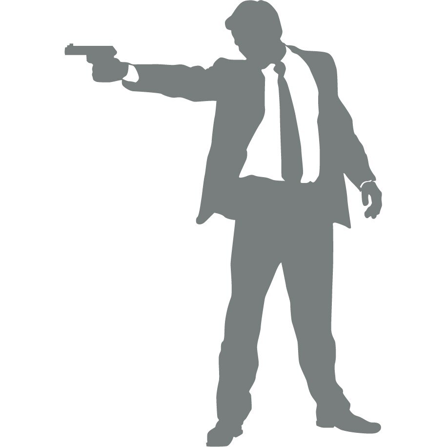 Asasinul - Sticker Decorativ - Gri Metal - 83 x 117 cm