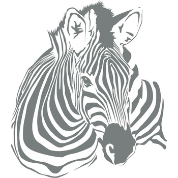 Zebra - Sticker Decorativ - Gri Metal - 110 x 125 cm Zebra - Sticker Decorativ - Gri Metal - 110 x 125 cm