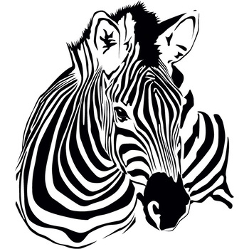 Zebra - Sticker Decorativ - Negru - 110 x 125 cm Zebra - Sticker Decorativ - Negru - 110 x 125 cm