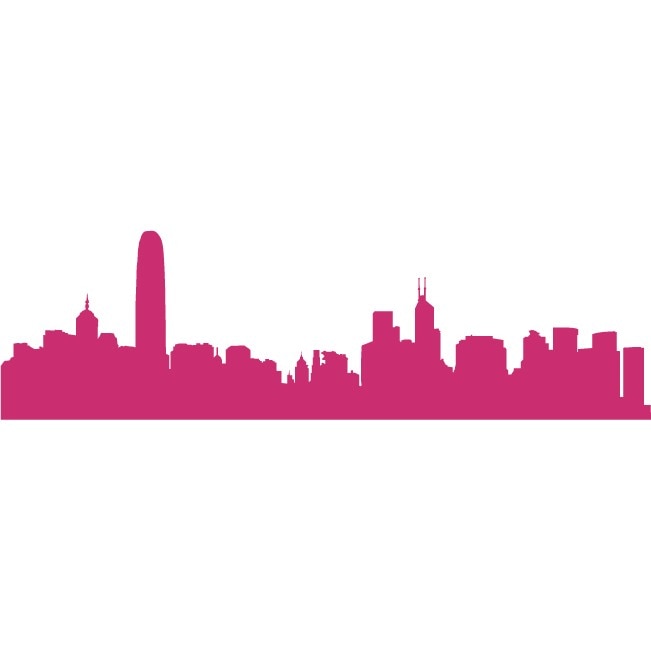 Hong Kong - Sticker Decorativ - Magenta - 150 x 45 cm