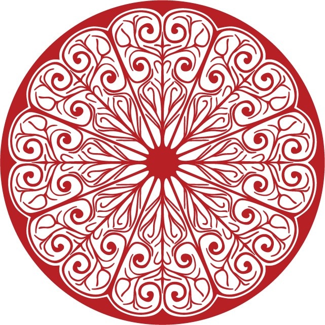 Simbol celtic - Sticker Decorativ - Rosu Cardinal - 83 x 83 cm