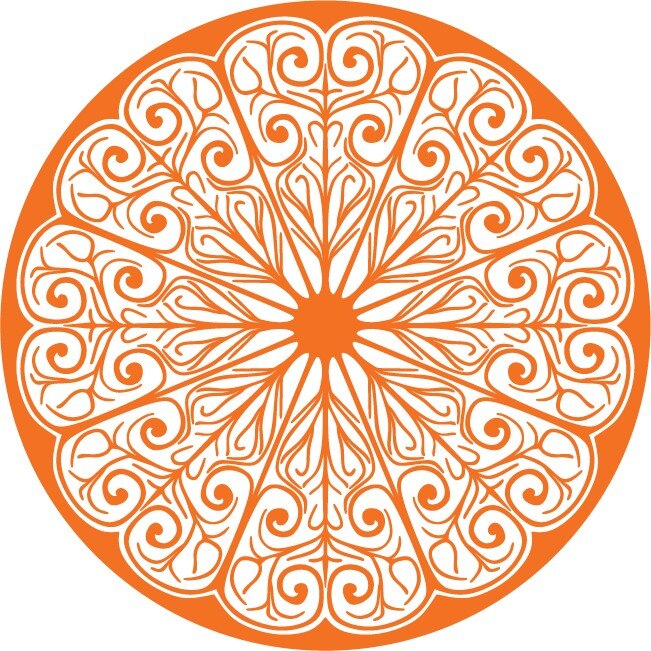 Simbol celtic - Sticker Decorativ - Portocaliu - 83 x 83 cm