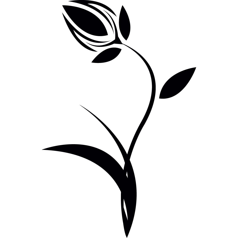 Laleaua - Sticker Decorativ - Negru - 116 x 75 cm