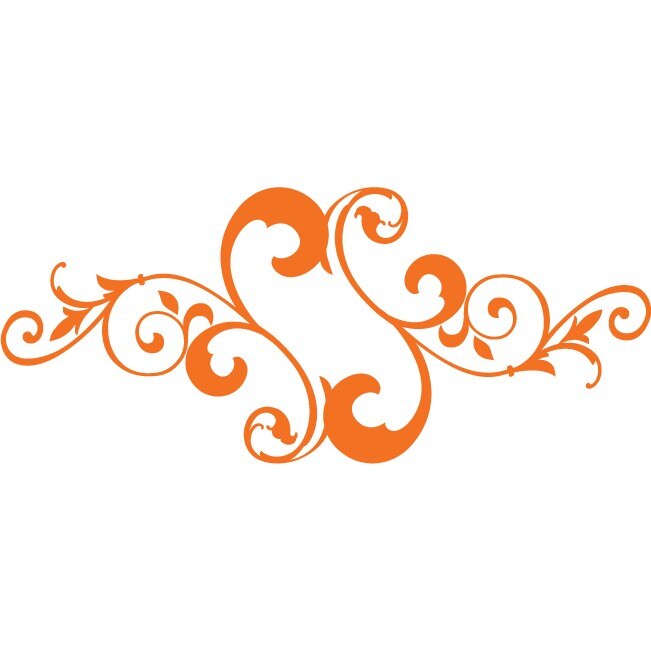 Elementul arhitecturii - Sticker Decorativ - Portocaliu - 135 x 57 cm