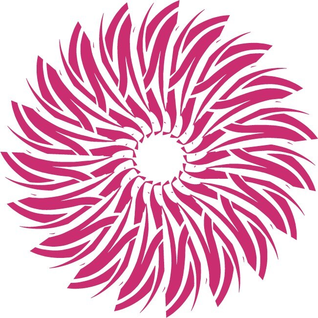 Floarea din soare - Sticker Decorativ - Magenta - 83 x 83 cm