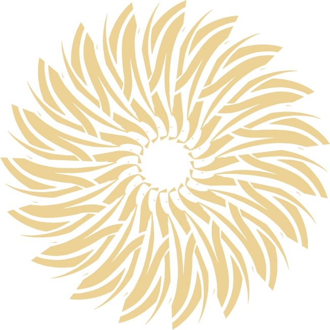 Floarea din soare - Sticker Decorativ - Bej - 83 x 83 cm