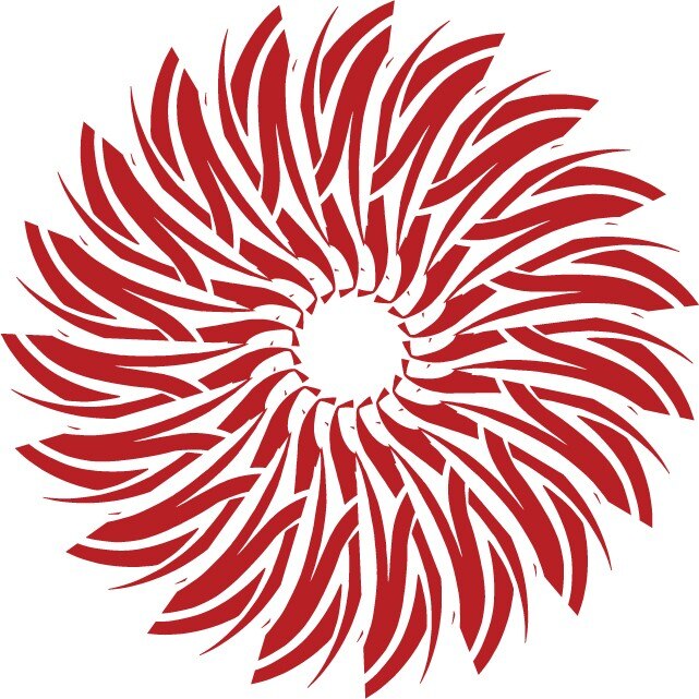 Floarea din soare - Sticker Decorativ - Rosu Cardinal - 83 x 83 cm