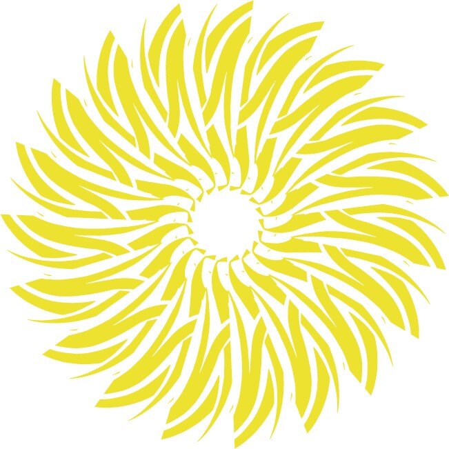 Floarea din soare - Sticker Decorativ - Lemon - 83 x 83 cm