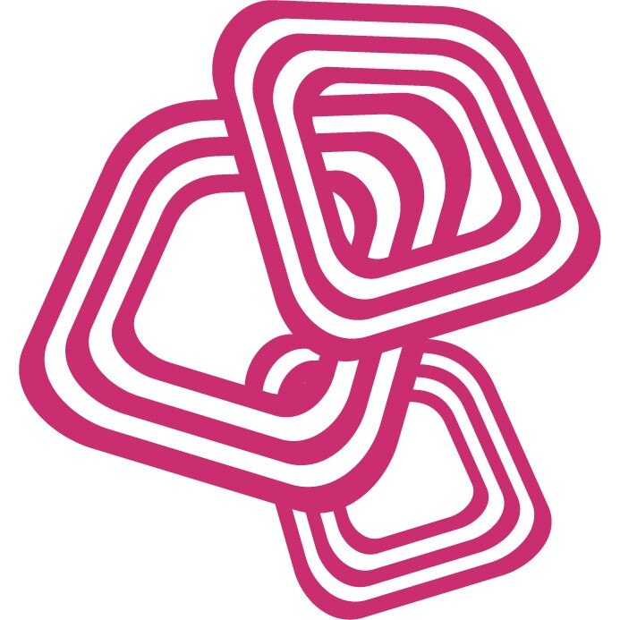 Patratele abstracte - Sticker Decorativ - Magenta - 83 x 88 cm