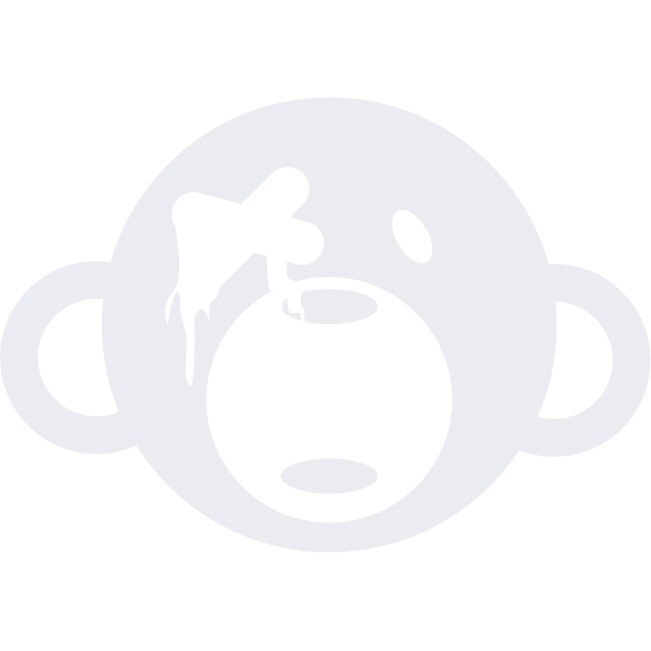 Maimuta Hazlie - Sticker Decorativ - Alb polar - 83 x 118 cm