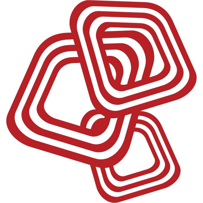 Patratele abstracte - Sticker Decorativ - Rosu Cardinal - 83 x 88 cm