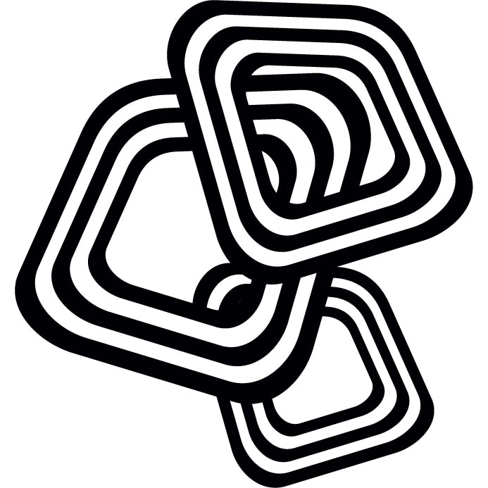 Patratele abstracte - Sticker Decorativ - Negru - 83 x 88 cm