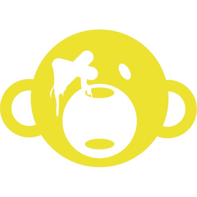 Maimuta Hazlie - Sticker Decorativ - Lemon - 83 x 118 cm