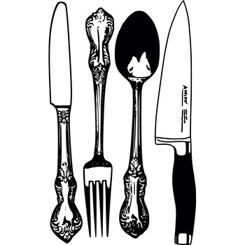 Tacamurile - Sticker Decorativ - Negru - 56 x 76 cm Tacamurile - Sticker Decorativ - Negru - 56 x 76 cm