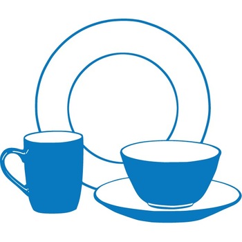 Ceasca si cana - Sticker Decorativ - Albastru - 98 x 83 cm Ceasca si cana - Sticker Decorativ - Albastru - 98 x 83 cm