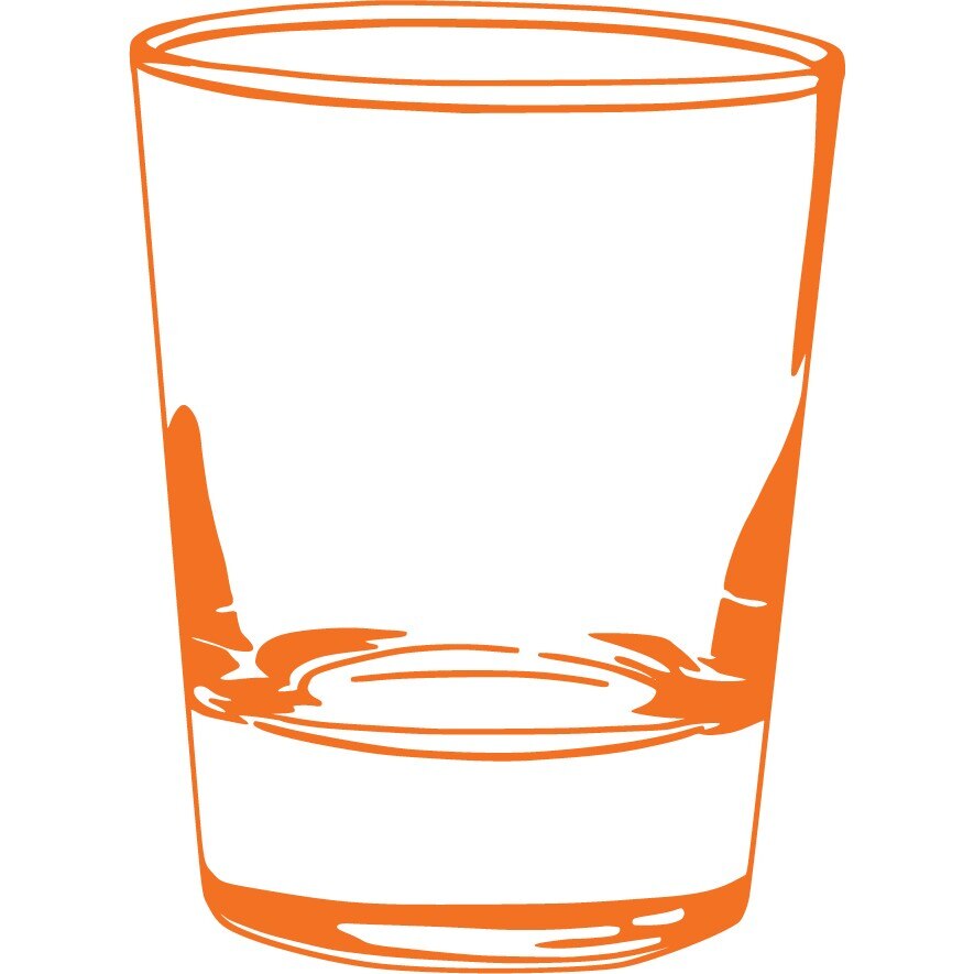 Paharul - Sticker Decorativ - Portocaliu - 75 x 102 cm