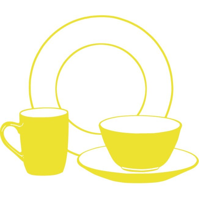 Ceasca si cana - Sticker Decorativ - Lemon - 130 x 110 cm