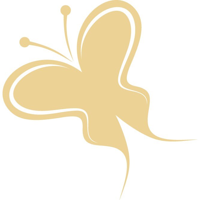 Fluturele - Sticker Decorativ - Bej - 83 x 85 cm